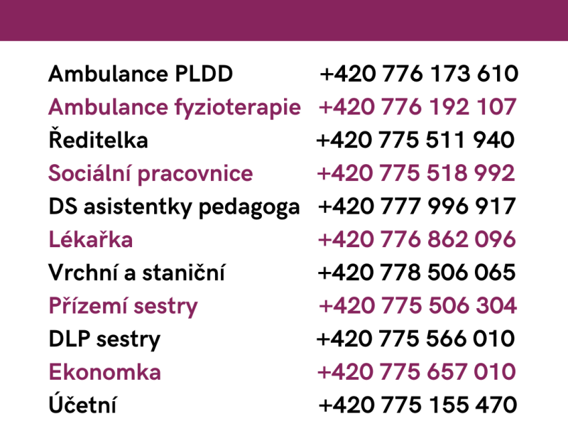 nová mobilní čísla